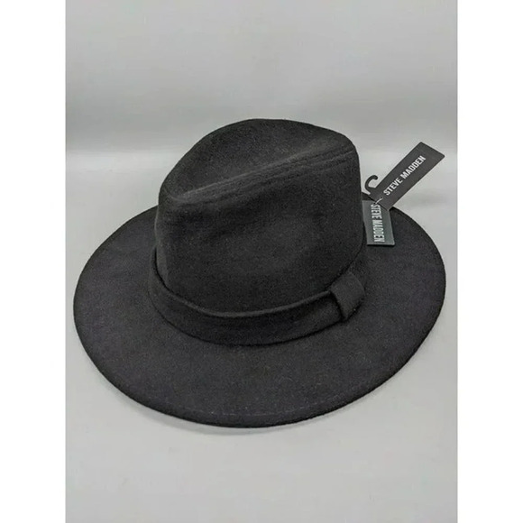 NWT Steve Madden Black Fedora with Black Band Style (O/S, Black) MSRP $42 - Picture 1 of 4